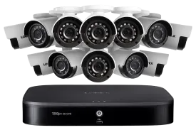 1080p HD 16-Channel Security System with 12 1080p HD Weatherproof Bullet Security Camera, Advanced Motion Detection and Smart Home Voice Control
