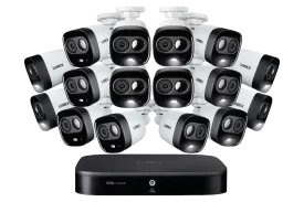 1080p HD 16-Channel Security System with 16 1080p HD Active Deterrence Security Cameras, Advanced Motion Detection and Smart Home Voice Control