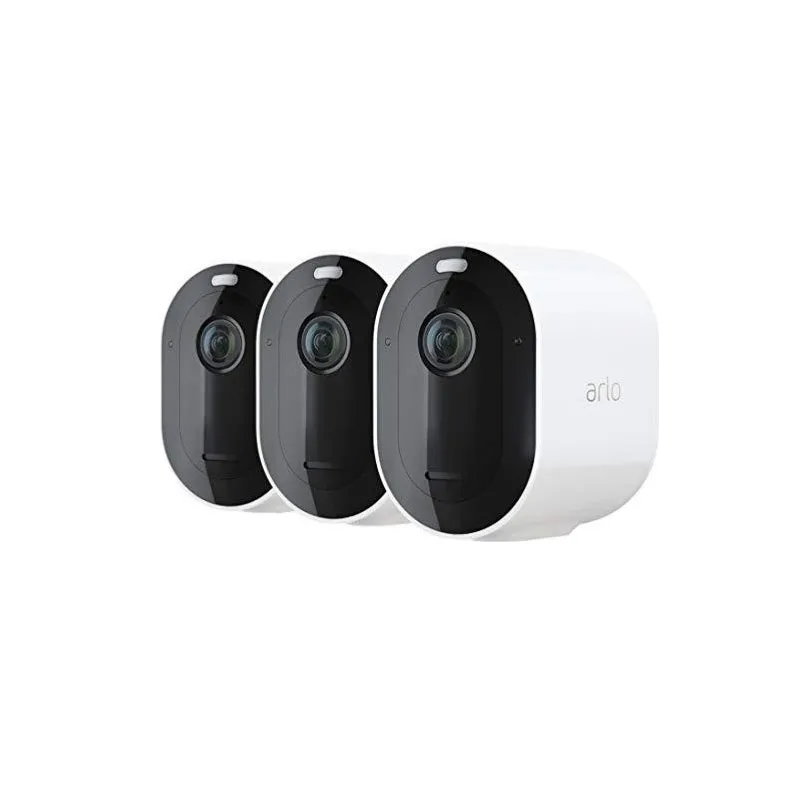 3 Pack Arlo Pro 4 Spotlight Camera - Wireless Security, 2 Way Audio, Wire-Free Via Amazon