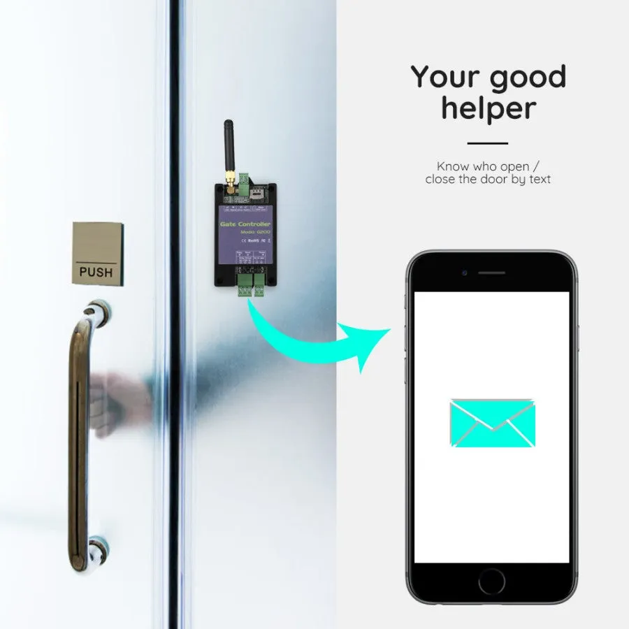 3G Smart Wireless Door/Garage Opener with Remote Access Control & Relay Switch for Pump