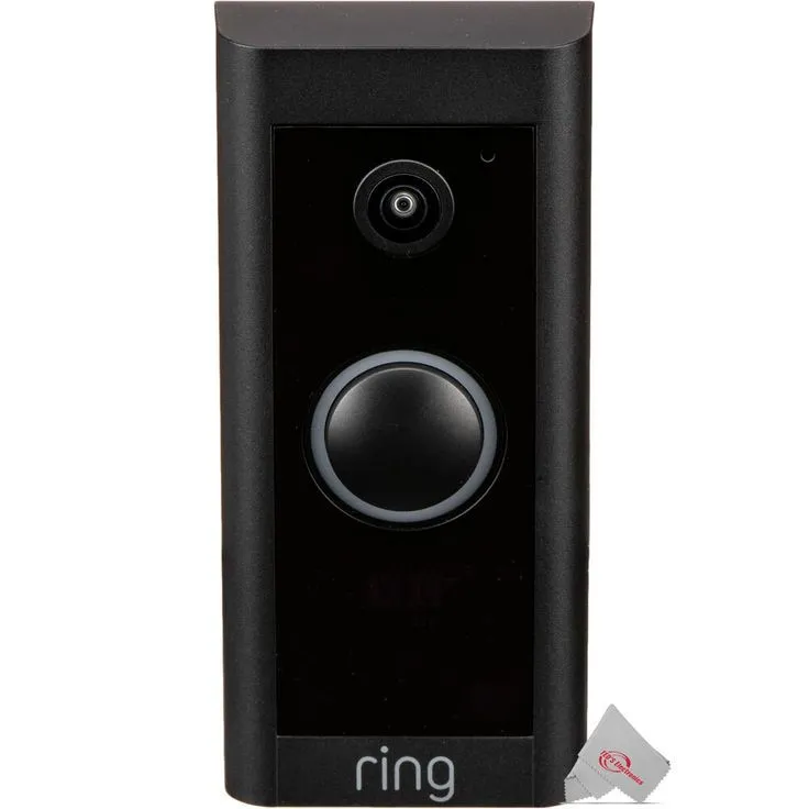 3x Ring 1080p Wired HD Video Doorbell Black