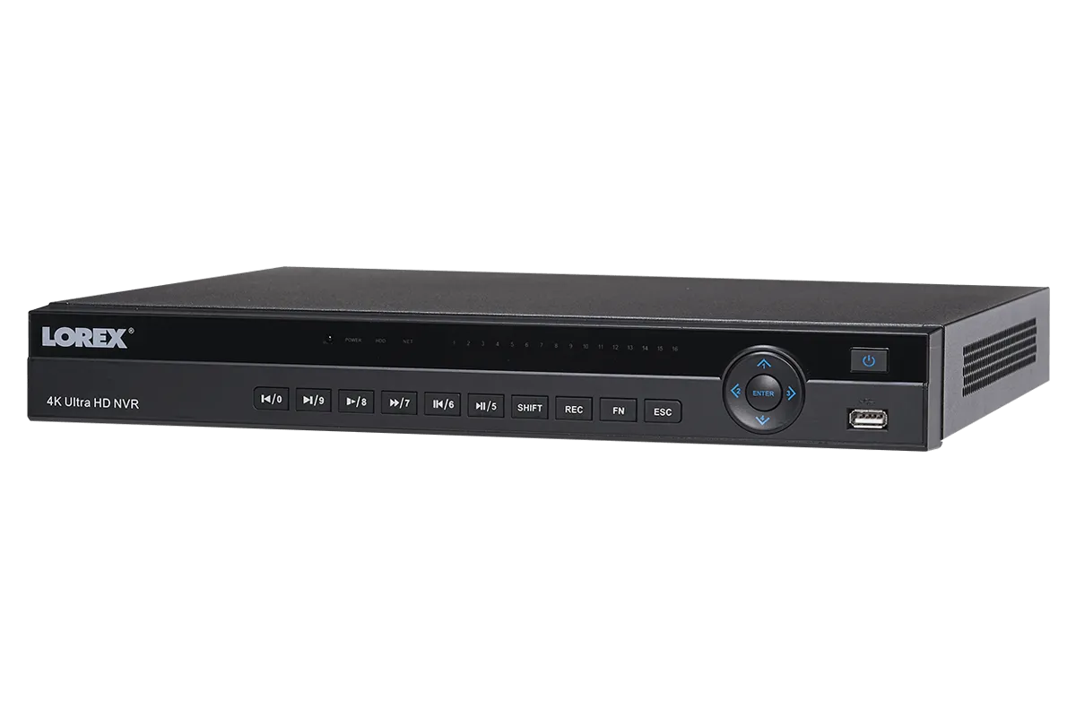 4K Ultra HD 16 Channel Security NVR, 3TB Hard Drive, POE, Records 4K (4 x 1080p) at 30FPS, with Audio Recording