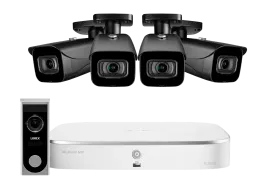 8-Channel NVR Fusion System with Four 4K (8MP) IP Cameras and a Wi-Fi Video Doorbell