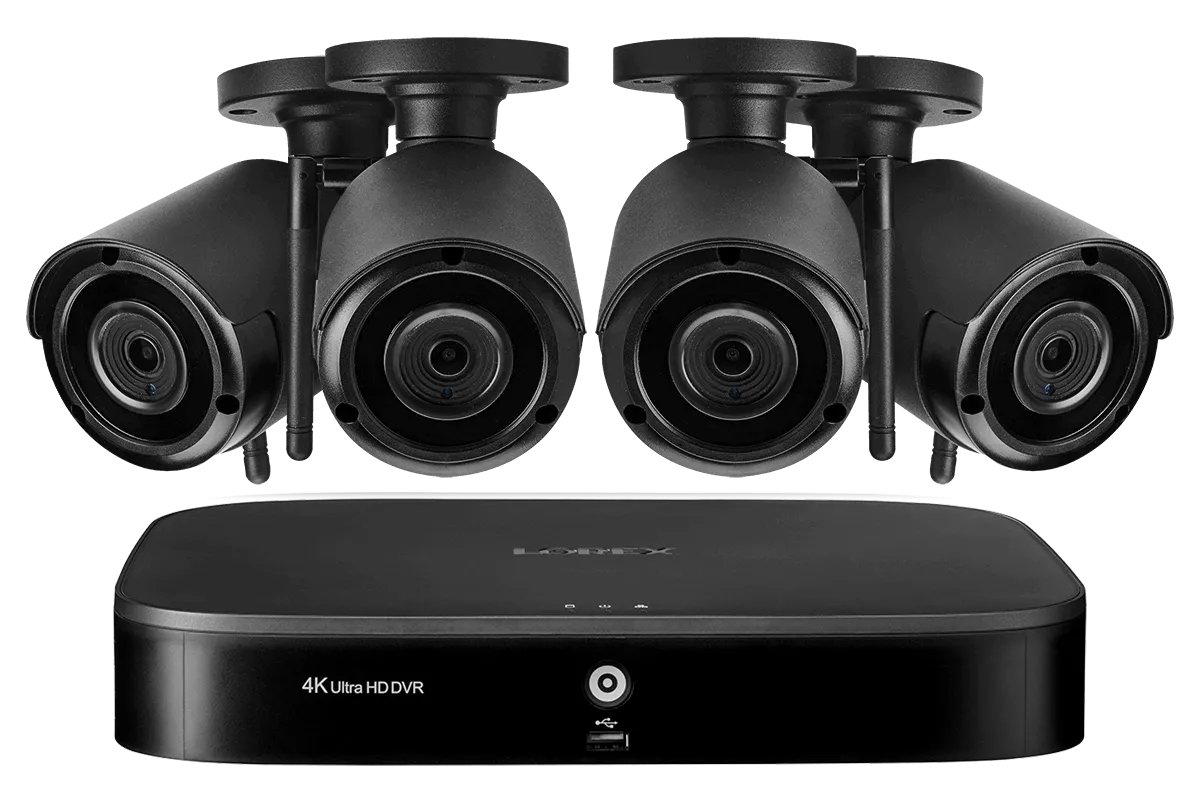 8-Channel System with 4 Wireless Security Cameras