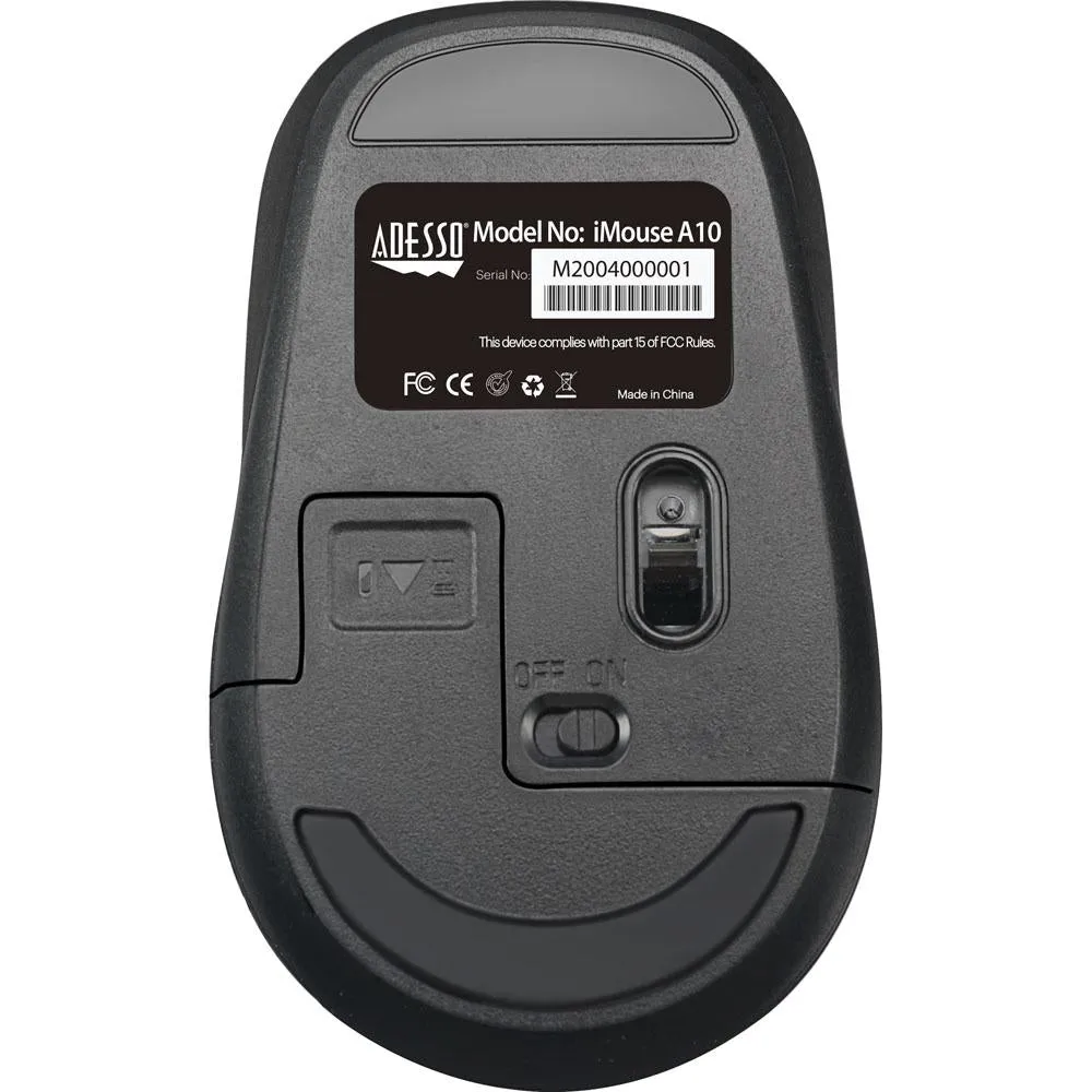Adesso Antimicrobial Silicone Wireless Mouse - IMOUSEA10