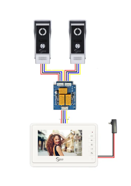 AnjieloSmart 4-Wired Video Door Phone Single Doorbell Waterproof Wide View Angle Lens Night Vision