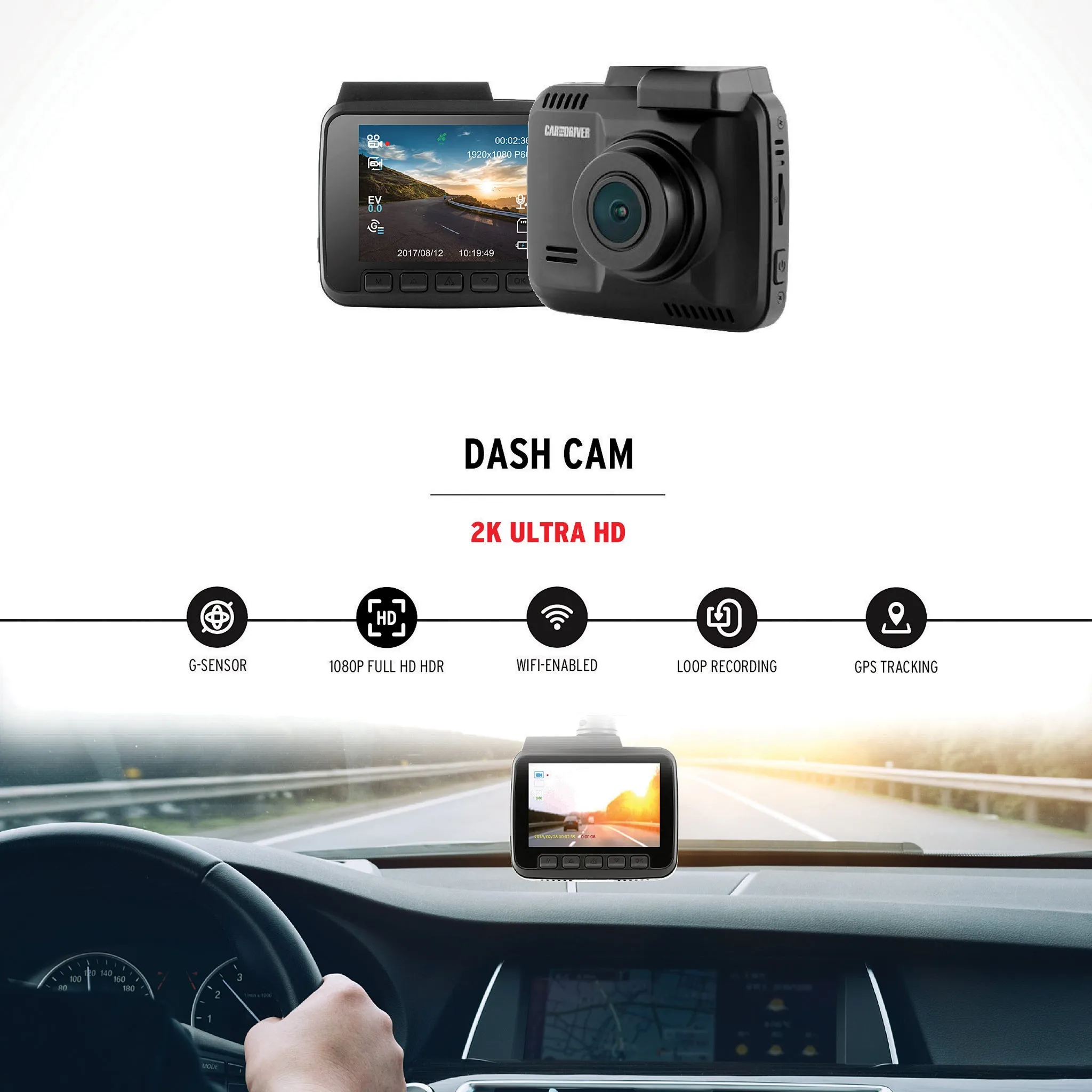 EYE1PRO™ 2K ULTRA HD DASH CAM - CAR AND DRIVER CDC632