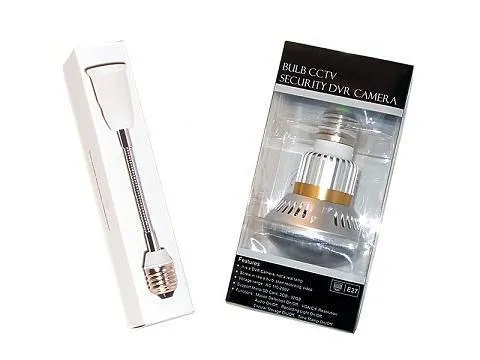 Hidden Nightvision Bulb Surveillance Camera Motion Activated Camcorder