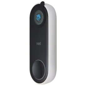 Nest Hello Video Doorbell - Wired - White/Black (A0077)