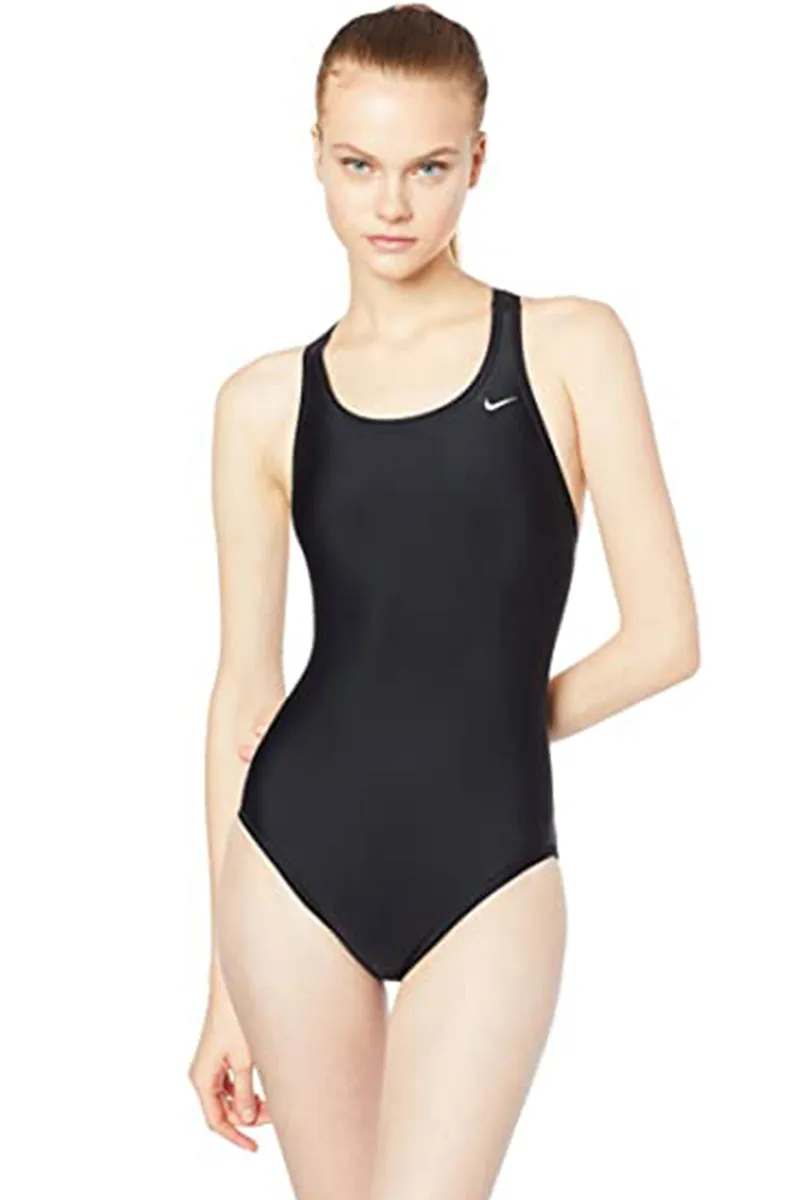 Nike - Poly Solid Hydrastrong Fastback Girls One Piece (Black)