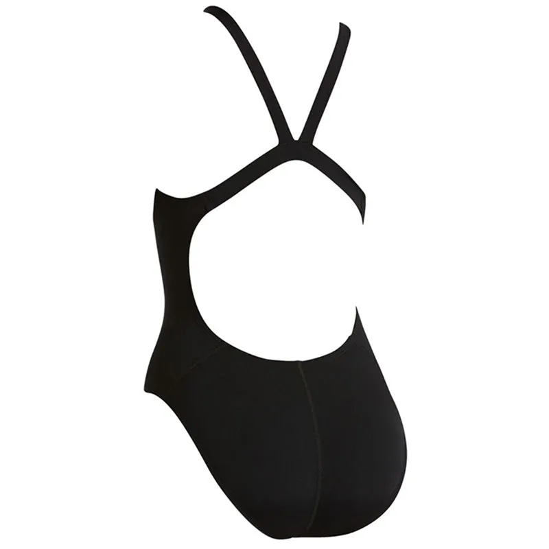 Nike - Poly Solid Hydrastrong Fastback Girls One Piece (Black)