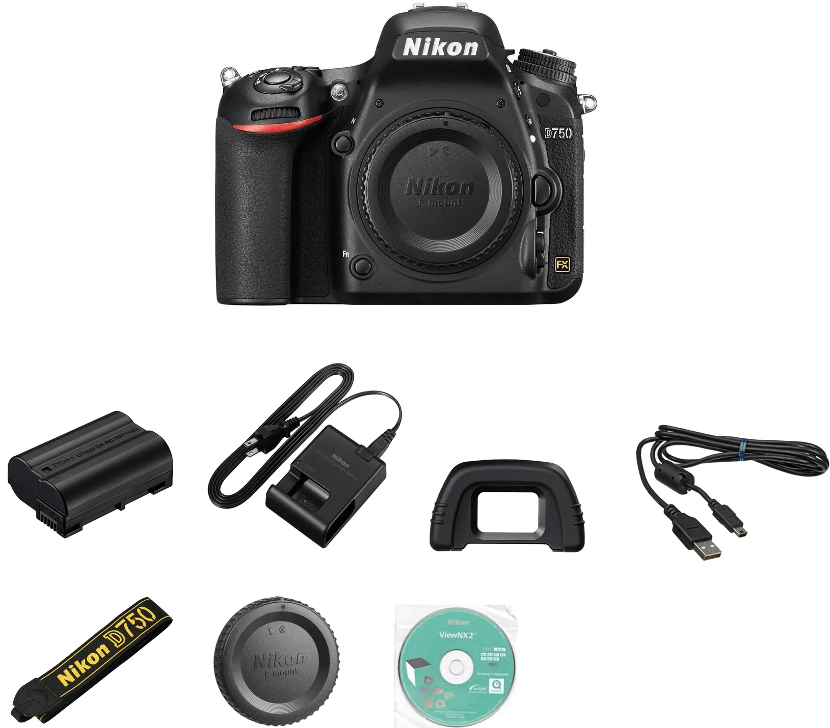 Nikon D750 DSLR Camera (Body Only) with Sandisk 16GB Starter Bundle
