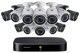 Outdoor Surveillance System with 8 HD 1080p Cameras and 4 HD 1080p Wireless Cameras