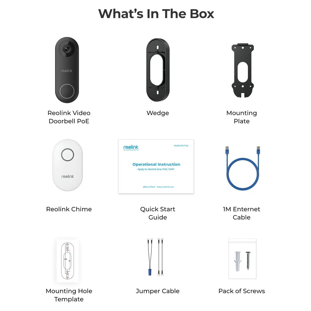 Reolink 5MP Wired PoE Video Doorbell Camera w/ Chime | AI-Human Detection, 2-Way Audio, Night Vision