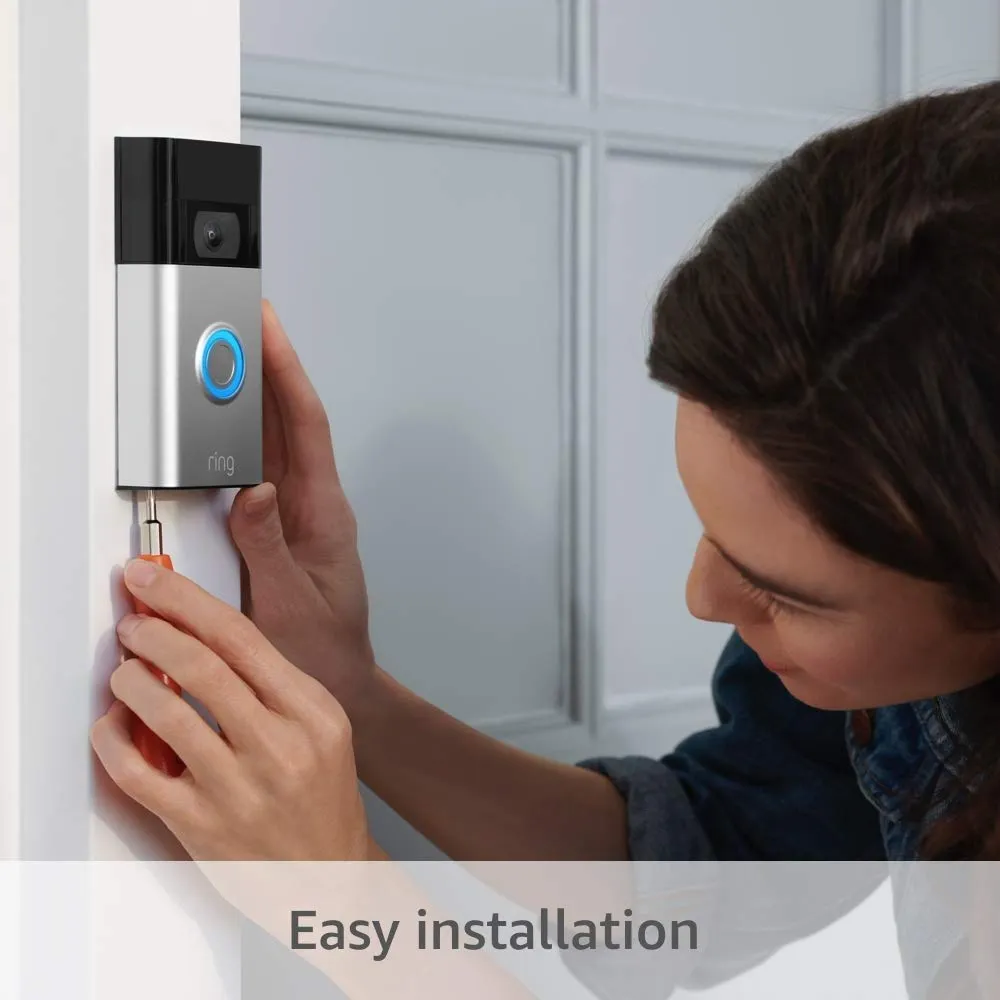 Ring Video Doorbell - 1080p HD video, improved motion detection, easy installation - Venetian Bronze
