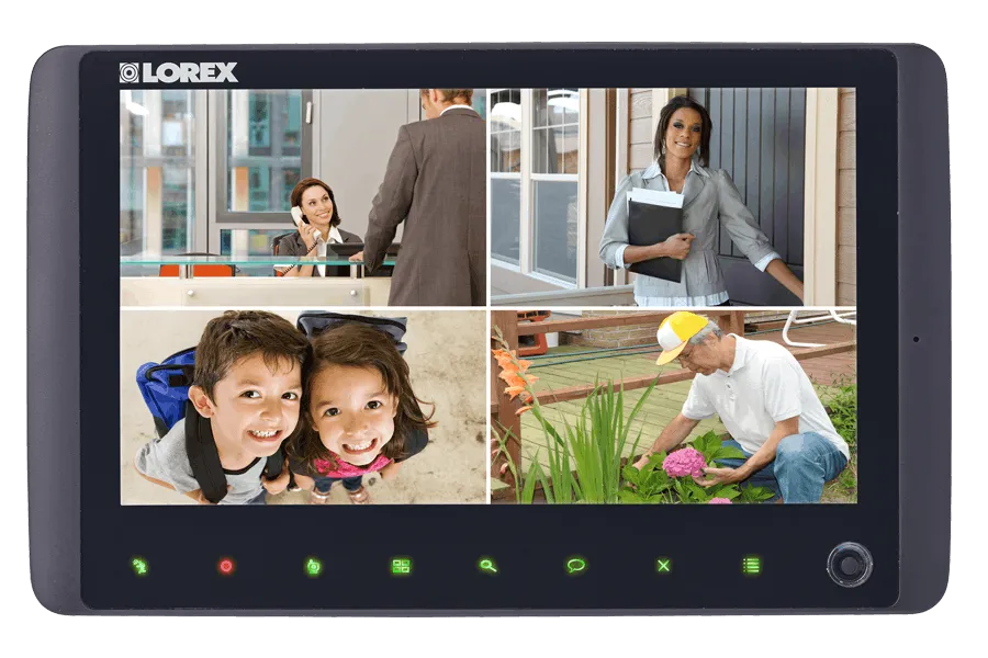 SD Pro Wireless Video Surveillance System with 2 Cameras and 9"" Screen with Mobile Connectivity