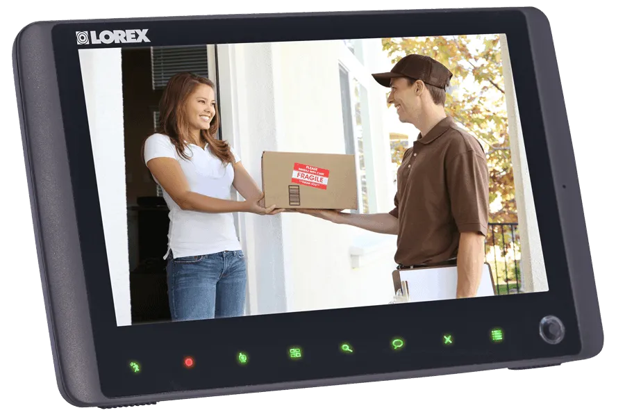 SD Pro Wireless Video Surveillance System with 2 Cameras and 9"" Screen with Mobile Connectivity