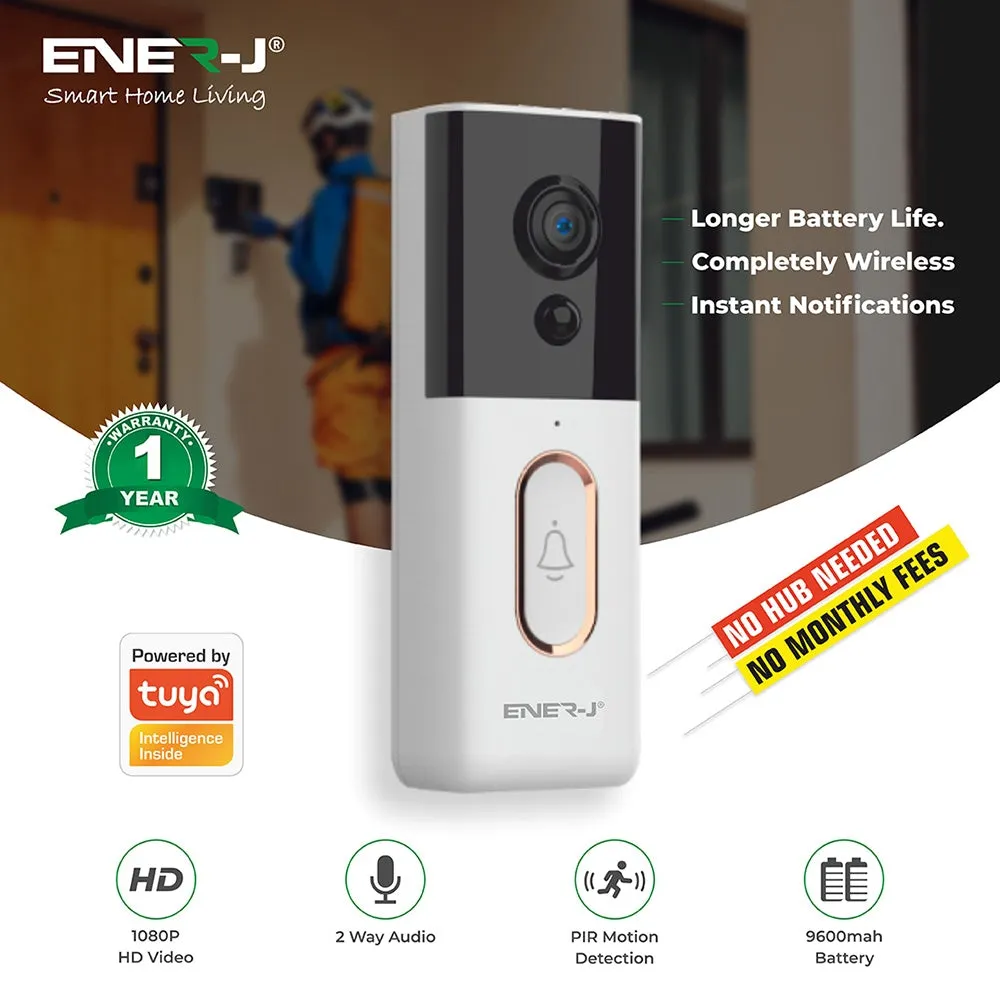 Smart PRO 2 Series WiFi Wireless Video Doorbell Camera 2K HD, 10000mAh Rechargeable Battery, Two Way Audio, Support 128G SD Card, IP45 Waterproof