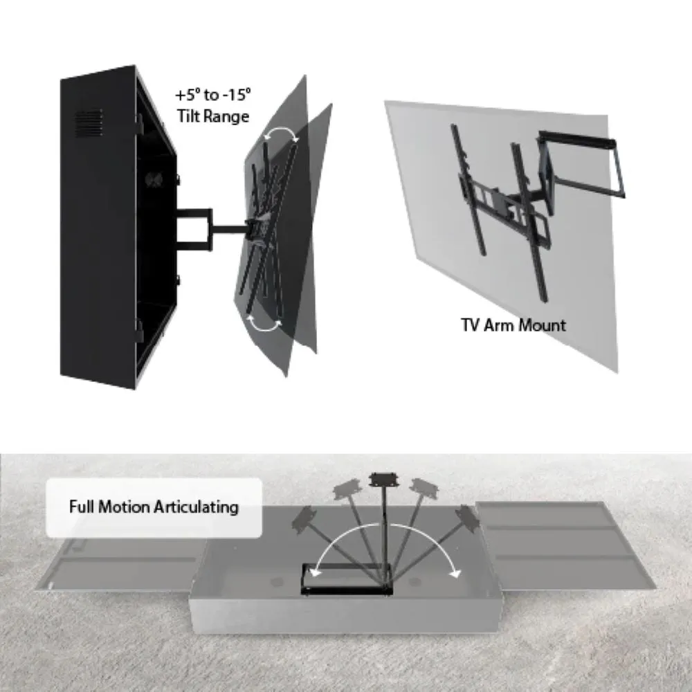 Storm Shell SS-55-PRO Outdoor TV Enclosure Weatherproof with Wall Mount Bracket Up To 55" TVs New
