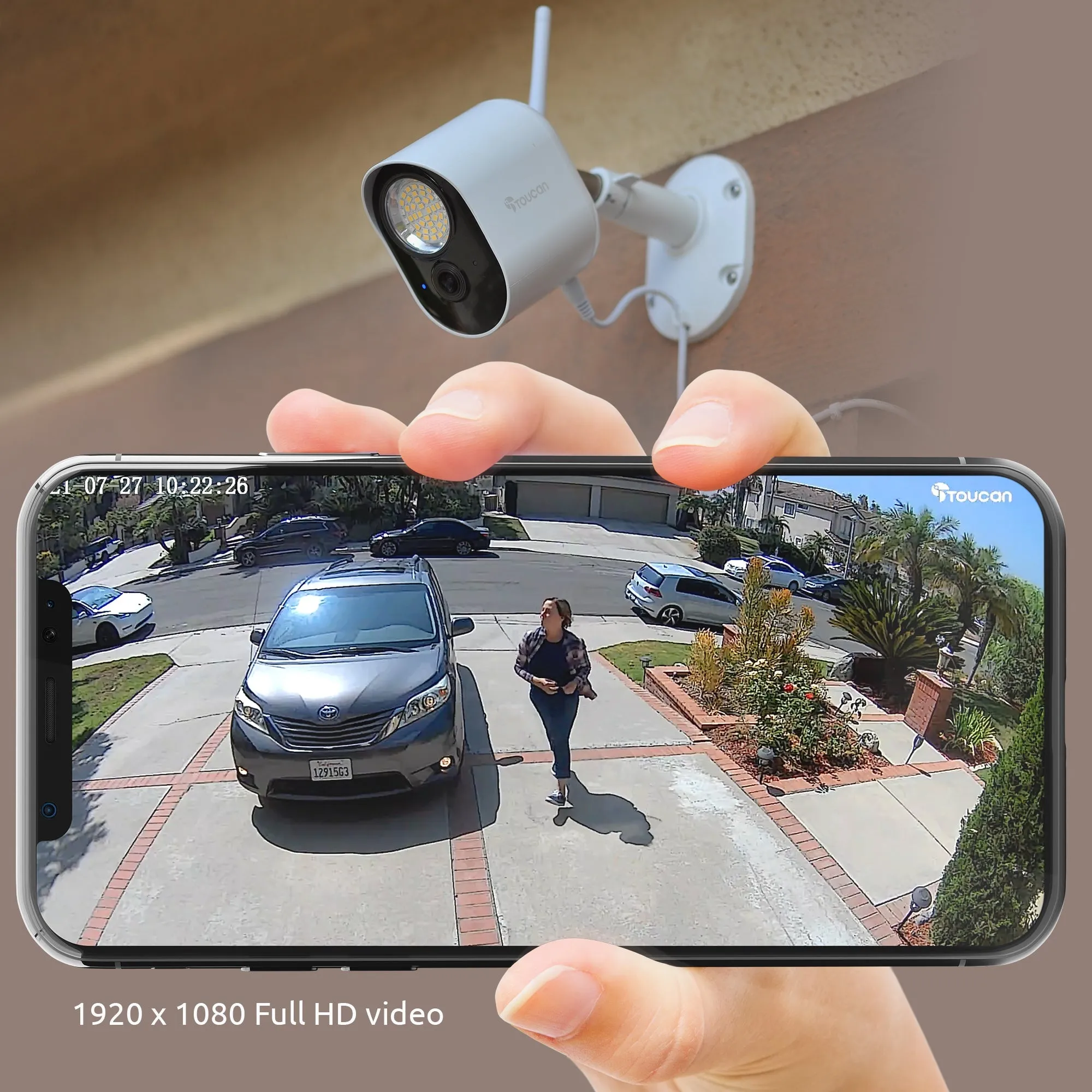 Toucan Wireless Video Doorbell PRO & Toucan Wireless Security Camera PRO & Toucan Floodlight Security Camera Bundle