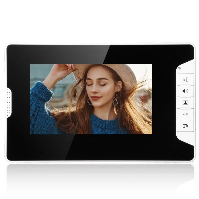 Visual 7'' TFT LCD Wired Video Door Phone Intercom Entry System Waterproof Camera with Infrared Support Unlock For Home Security