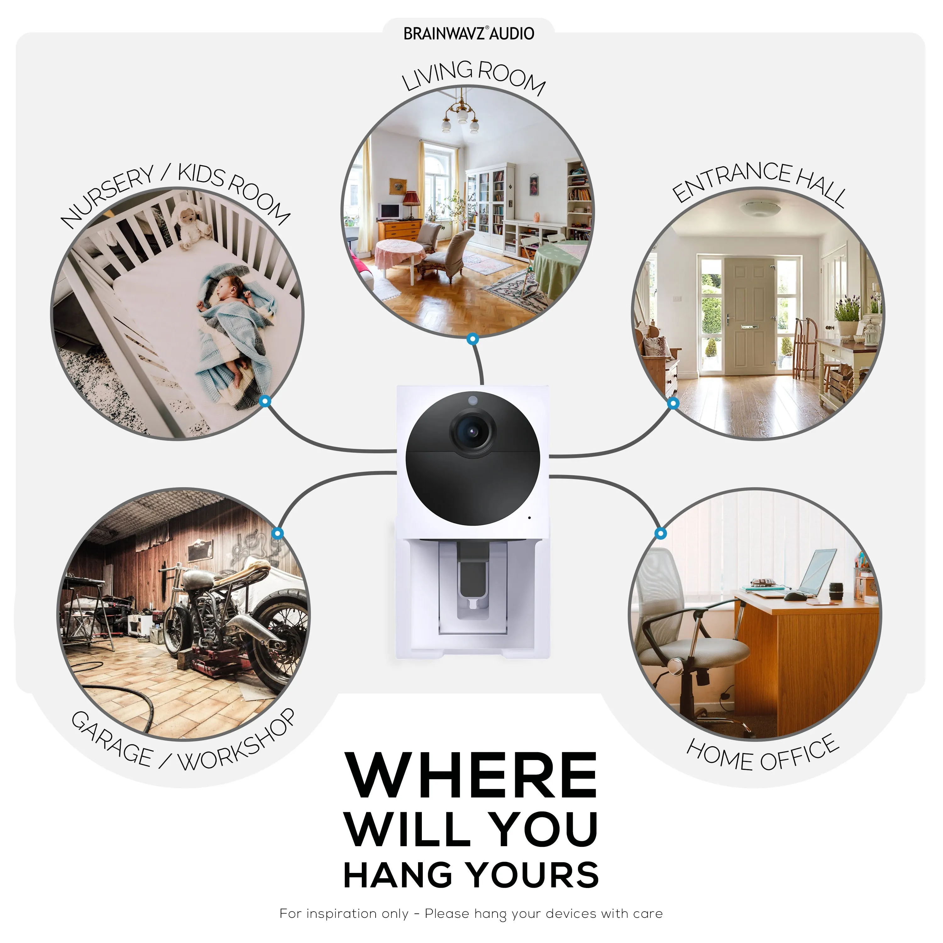 Wall Mount For Wyze Cam Outdoor v2 Security Camera, Easy to Install Holder Bracket, Reduce Blind Spots & Clutter