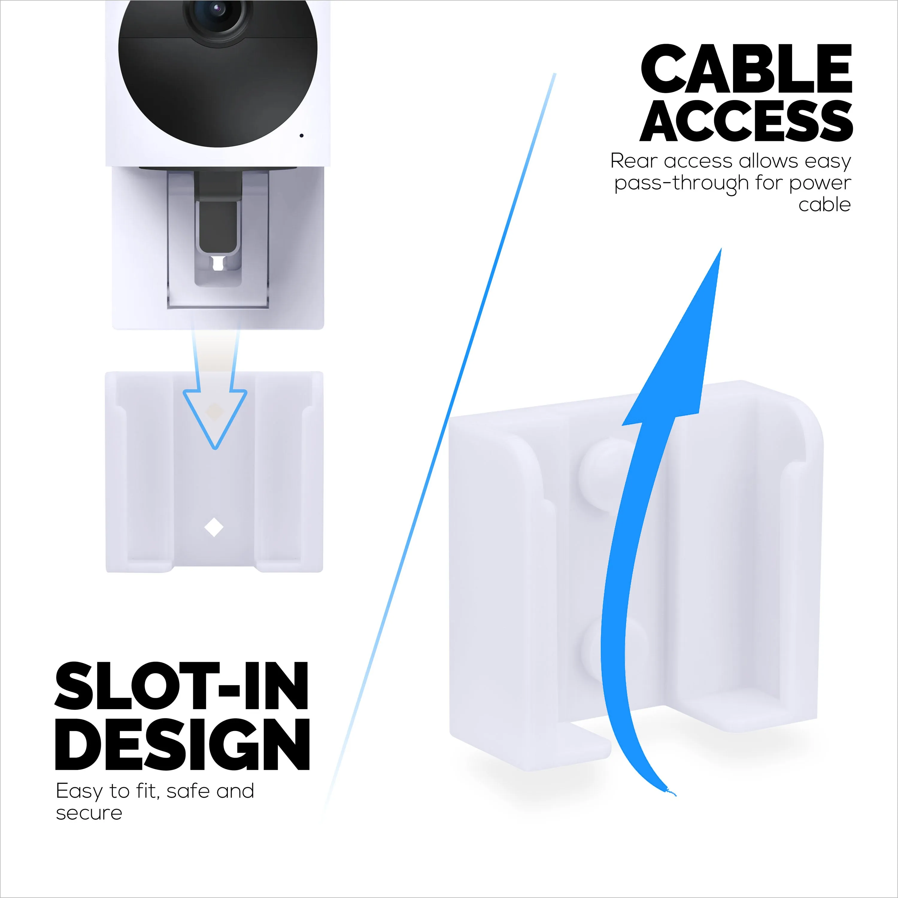 Wall Mount For Wyze Cam Outdoor v2 Security Camera, Easy to Install Holder Bracket, Reduce Blind Spots & Clutter