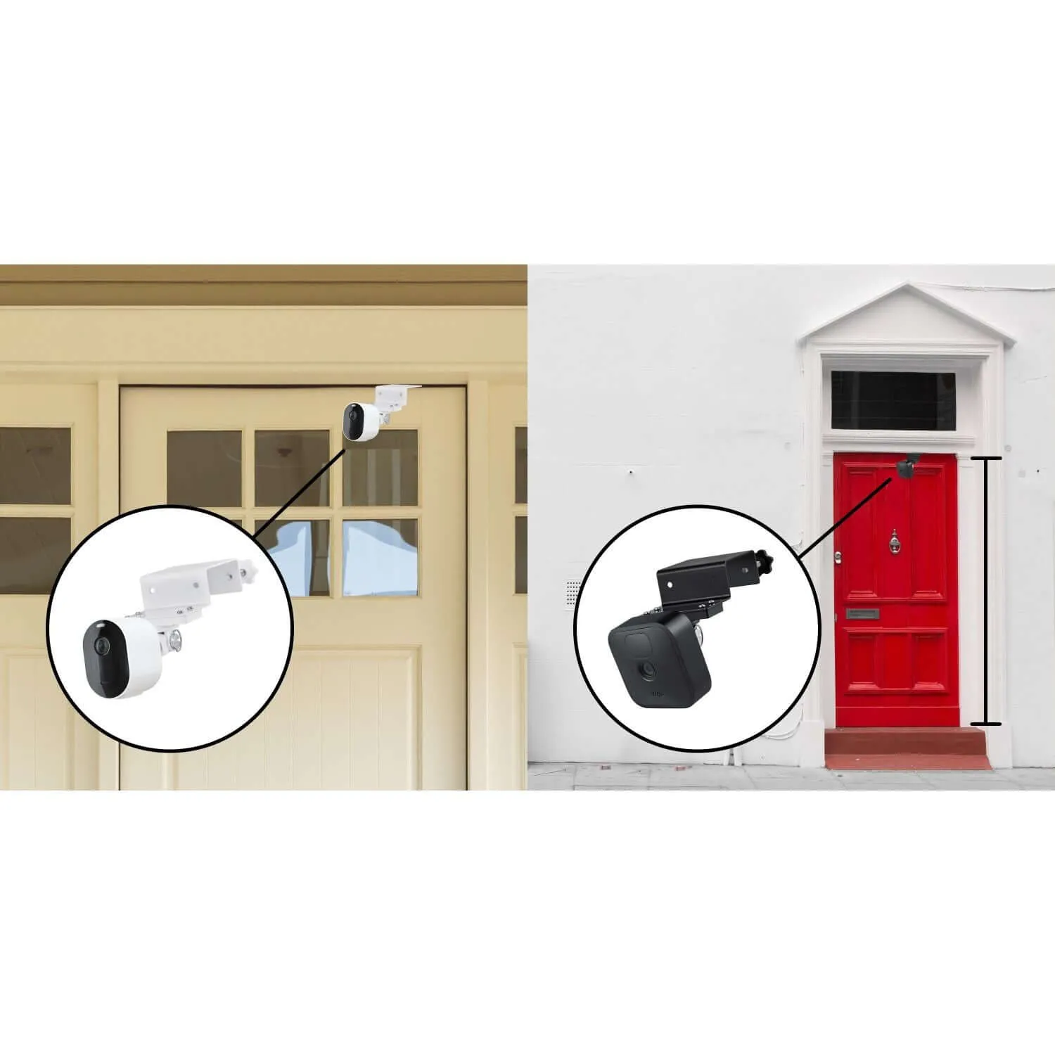 Wasserstein Door Mount for Arlo HD/Pro/2/3/4/Ultra/Ultra 2/Essential, Blink Outdoor/XT2, Ring Stick Up Cam Battery/Spotlight Cam Battery , eufyCam E/2/2C & Wyze Cam Outdoor