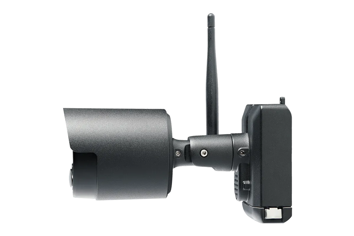 Wire-Free Accessory Camera for Battery Powered, Audio Security Systems (Black Metal, 2-pack)