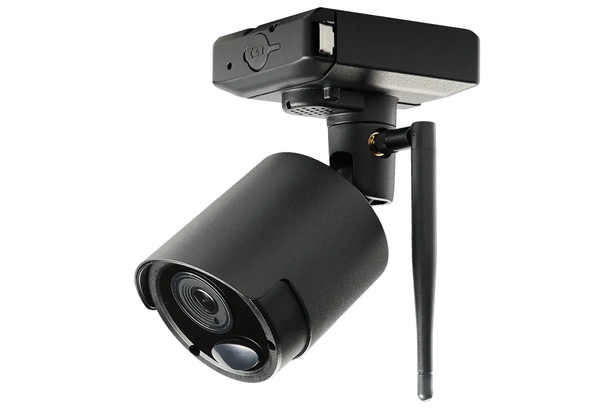 Wire-Free Accessory Camera for Battery Powered, Audio Security Systems (Black Metal, 2-pack)