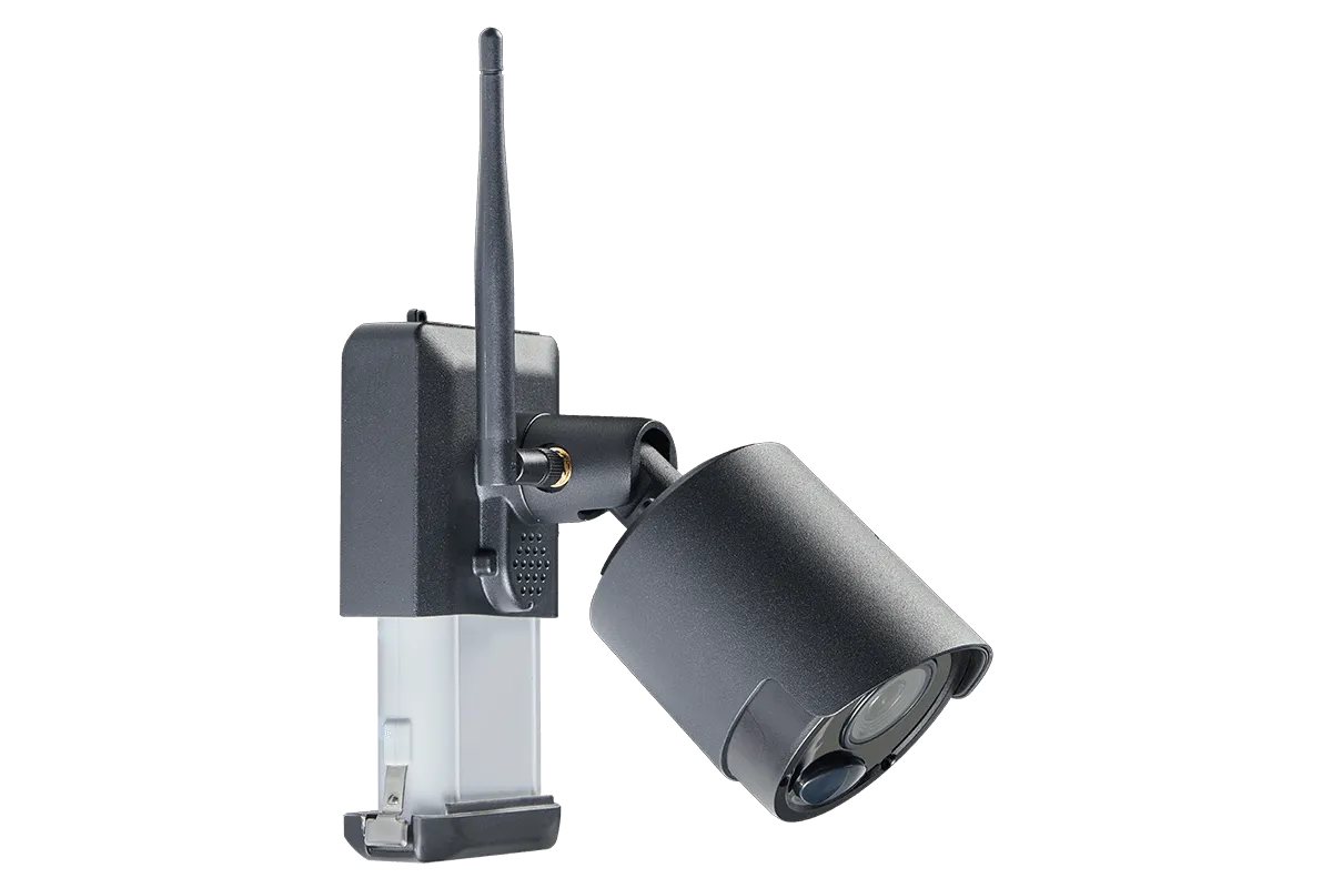 Wire-Free Accessory Camera for Battery Powered, Audio Security Systems (Black Metal, 2-pack)
