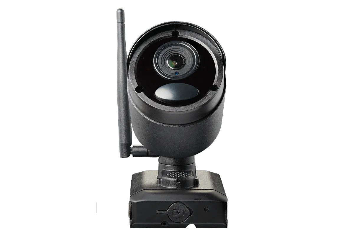 Wire-Free Accessory Camera for Battery Powered, Audio Security Systems (Black Metal, 2-pack)