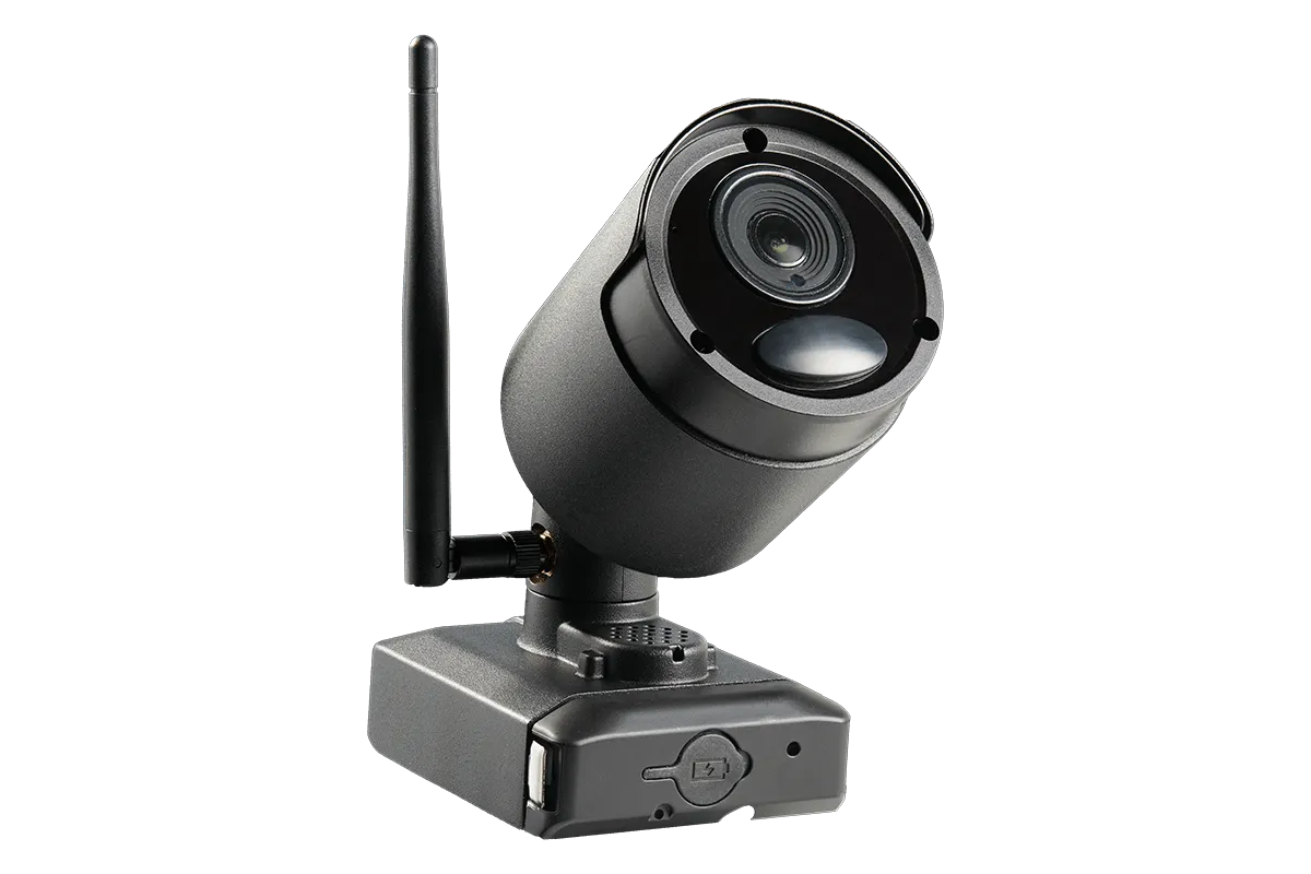 Wire-Free Accessory Camera for Battery Powered, Audio Security Systems (Black Metal, 2-pack)